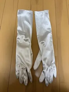 ウェディンググローブ 白 ひじ下ロング　37cm