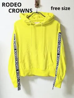 RODEO CROWNS 　パーカー　袖ロゴテープ　free size