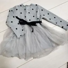 ドット柄ワンピースドレス