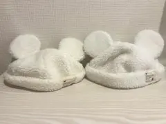 東京ディズニーリゾート ミッキー耳帽子　ボア 2点セット