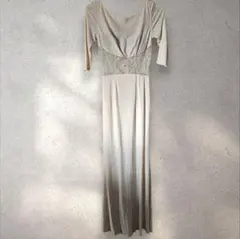 ビーズ刺繍 長袖ドレス