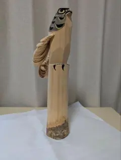 水牛の角 龍 鳳凰 彫刻 オブジェ 一対 台座付 - メルカリ