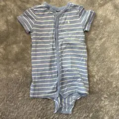 ラルフローレン　半袖ロンパース 青と白ストライプ