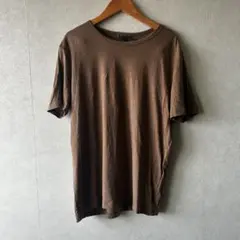 H&M リネン混Tシャツ M ブラウン 半袖 麻 コットン メンズ　ネップ有のサムネイル