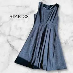 ✨美品✨レディース ドレス ノースリーブ ジャガード パーティー 結婚式