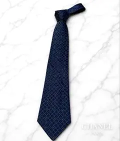 【極美品】CHANEL　シャネル　ココマーク　総柄　ネクタイ　ビジネス　通勤