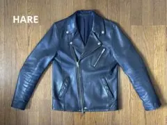 HARE ダブルライダースジャケット 黒 Sサイズ