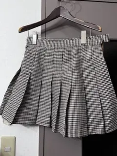 WEGO チェック柄プリーツスカート M