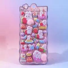 おしりシール ぷにぷに マシュマロシール ぷくぷく 立体 3D シール帳 動物