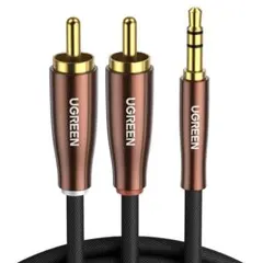 UGREEN ステレオミニプラグ 3.5mm to 2RCA 1m