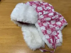 H&M キッズ　ボア帽子52-53 フライトキャップ　hello kitty
