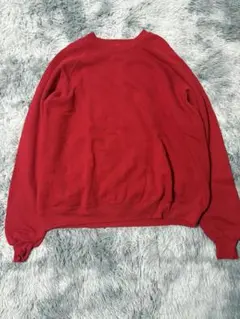 80s USA製 JERZEES 無地 ラグランスウェット レッド 3X