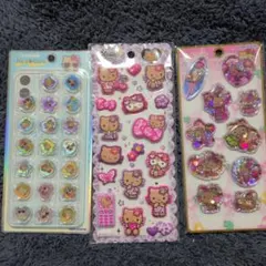 サンリオ　ハローキティ　日焼け　おはじきシール　ぷっくりシール　ウォーターシール