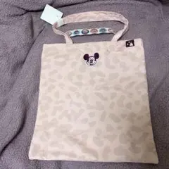 ミッキー　ピンク　豹柄　トートバッグ