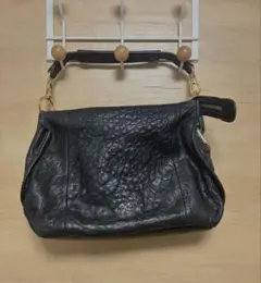 SAZABY サザビー 本革 レザー ショルダーバッグ クロスキー ブラック 黒