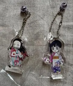 鬼滅の刃　極厚アクリルキーホルダー　禰豆子&カナヲ2コセット　ローソンコラボ