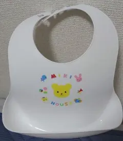 ミキハウス　子供用エプロン クマのイラスト付きのサムネイル