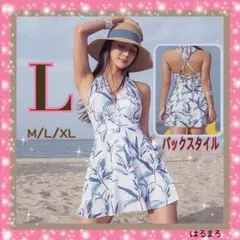 ラスト1点　ワンピース　フラワー　レディース　L　体型カバー　セクシー　水着　夏
