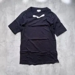 【Paul Smith LONDON】コットンスキッパーニット 半袖 ネイビーのサムネイル