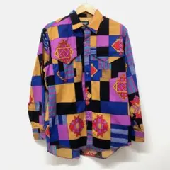 90s Wrangleラングラー 総柄 デザインシャツ