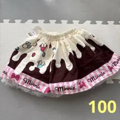 しまむら＊ディズニー・リトシー　ミニースイーツ×ピンクボーダースカート100