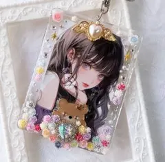 トレカキーホルダー　トレカケース　硬質ケース　レジン　デコケース