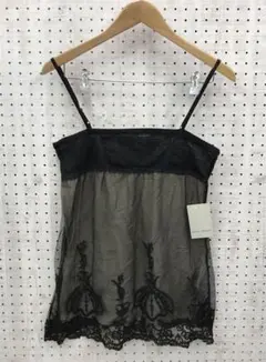 Y2K タグ付デッドストック　ボーホー古着 フラワー刺繍チュールレイヤードキャミのサムネイル