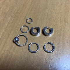 ステンレス/サージカルステンレス 7点セット 18〜16G ボディピアス