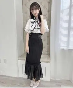 【新品タグ付き】couture BY ROJITAロングスカートマーメイド黒のサムネイル