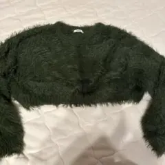 MURUA クロップドシャギーニット カーキ