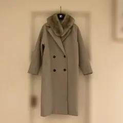 グレー ダブルブレスト コート