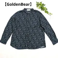 【GoldenBear】✨️美品✨️ネイビー花柄長袖シャツ【Мサイズ】花柄✨️
