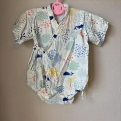 クジラ柄　ベビー甚平