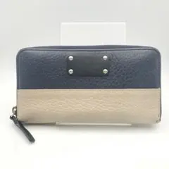 ケイトスペードニューヨーク　長財布　財布　ウォレット　ネイビー