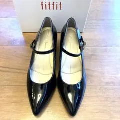 美品⭐︎fitfit ストラップパンプス ブラック 24.5cm