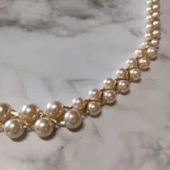 エレガントな二重パールネックレス　冠婚葬祭