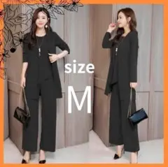 レディース3点セット M フォーマル パンツスーツ セットアップ 韓国
