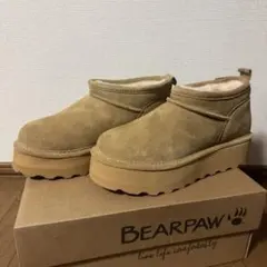 未使用品 BEARPAW ムートンブーツ ショート アイスコーヒー 25cm