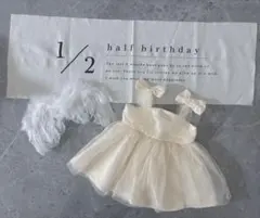 【ハーフバースデー3点セット】タペストリー/天使のはね/ベビードレス/撮影