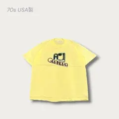 海外限定 70s vintage tee ラメ アーカイブ old シングル 黄
