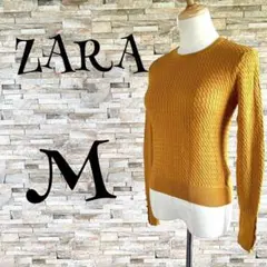 【ザラ /ZARA】　ニット　カットソー　マスタードイエロー　M
