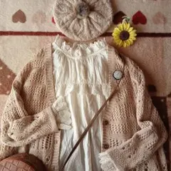 SM2♡スカラップ刺繍レースが可愛いブラウス♡後ボタン♡インナーにも～美品～♬