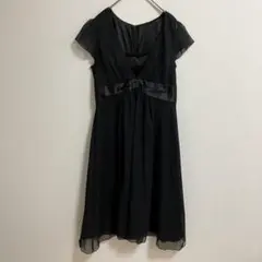 BEAMS ビームス 結婚式 お呼ばれ ドレス M 黒 フレア ワンピース