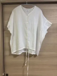 【DOORS】リネンフレンチスリーブドロストブラウスのサムネイル