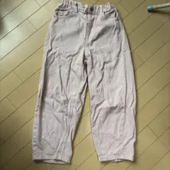 GU GIRLSバレルレッグジーンズ ラインストーン 130 ピンク