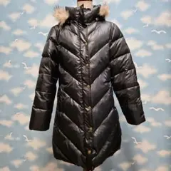 ダウンコート　フード付き　黒