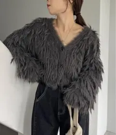 CAPRICIEUX LE'MAGE フリンジVカーディガン