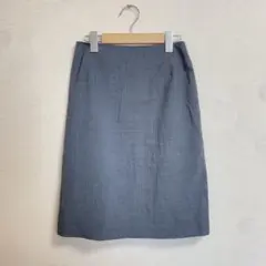 《SUIVI》ダークグレー タイトスカート ひざ丈【M】オンワード樫山