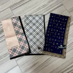 【新品・未使用】バーバリー ハンカチ 3点セット