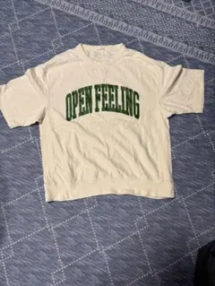 GUプリント スウェット半袖Tシャツ　男女兼用